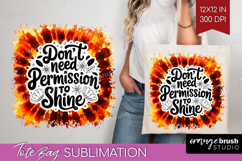 Inspirational Quote Tote Bag - Autumn Tie Dye Tote Bag PNG Product Image 1