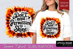 Inspirational Quote Square Tshirt Background - Autumn Tie Product Image 1