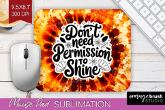 Inspirational Quote Mouse Pad Sublimation - Autumn Tie Dye Product Image 1