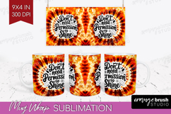 Inspirational Quote Mug Wrap - Autumn Tie Dye Mug PNG Product Image 1