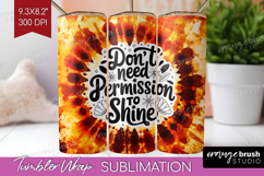 Inspirational Quote Tumbler Wrap - Autumn Tie Dye Tumbler Product Image 1