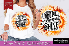 Inspirational Quote Round Tshirt Background - Autumn Tie Dye Product Image 1
