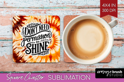 Inspirational Quote Square Coaster - Autumn Tie Dye Coaster Product Image 1