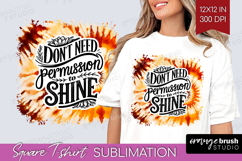 Inspirational Quote Square Tshirt Background - Autumn Tie Product Image 1