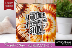 Inspirational Quote Tumbler Wrap - Autumn Tie Dye Tumbler Product Image 1