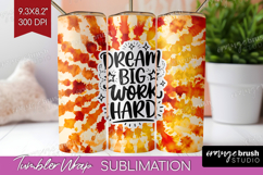 Inspirational Quote Tumbler Wrap - Autumn Tie Dye Tumbler Product Image 1