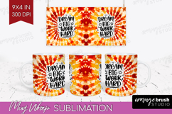 Inspirational Quote Mug Wrap - Autumn Tie Dye Mug PNG Product Image 1
