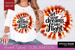 Inspirational Quote Round Tshirt Background - Autumn Tie Dye Product Image 1