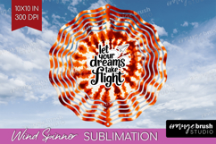 Inspirational Quote Wind Spinner Sublimation PNG - Autumn Product Image 1