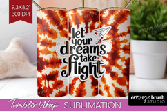 Inspirational Quote Tumbler Wrap - Autumn Tie Dye Tumbler Product Image 1