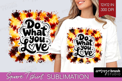 Inspirational Quote Square Tshirt Background - Autumn Tie Product Image 1