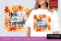 Inspirational Quote Square Tshirt Background - Autumn Tie Product Image 1