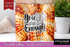 Inspirational Quote Tumbler Wrap - Autumn Tie Dye Tumbler Product Image 1