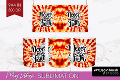 Inspirational Quote Mug Wrap - Autumn Tie Dye Mug PNG Product Image 1