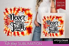 Inspirational Quote Tote Bag - Autumn Tie Dye Tote Bag PNG Product Image 1
