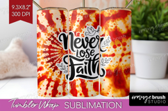 Inspirational Quote Tumbler Wrap - Autumn Tie Dye Tumbler Product Image 1