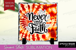 Inspirational Quote Slate PNG - Autumn Tie Dye Square Slate Product Image 1