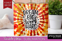 Inspirational Quote Tumbler Wrap - Autumn Tie Dye Tumbler Product Image 1