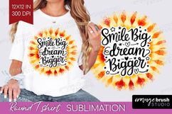 Inspirational Quote Round Tshirt Background - Autumn Tie Dye Product Image 1