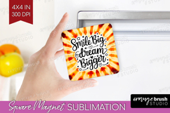 Inspirational Quote Magnet Sublimation - Autumn Tie Dye PNG Product Image 1