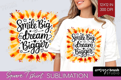Inspirational Quote Square Tshirt Background - Autumn Tie Product Image 1