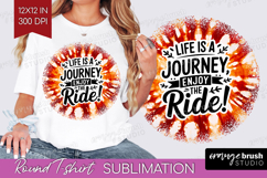 Inspirational Quote Round Tshirt Background - Autumn Tie Dye Product Image 1
