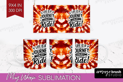 Inspirational Quote Mug Wrap - Autumn Tie Dye Mug PNG Product Image 1