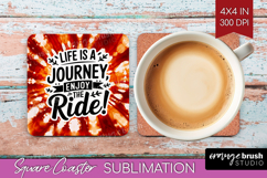 Inspirational Quote Square Coaster - Autumn Tie Dye Coaster Product Image 1