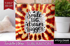 Inspirational Quote Tumbler Wrap - Autumn Tie Dye Tumbler Product Image 1