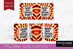 Inspirational Quote Mug Wrap - Autumn Tie Dye Mug PNG Product Image 1