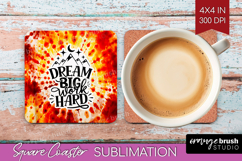 Inspirational Quote Square Coaster - Autumn Tie Dye Coaster Product Image 1