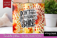 Inspirational Quote Tumbler Wrap - Autumn Tie Dye Tumbler Product Image 1