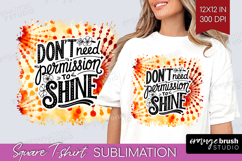Inspirational Quote Square Tshirt Background - Autumn Tie Product Image 1