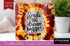 Inspirational Quote Tumbler Wrap - Autumn Tie Dye Tumbler Product Image 1