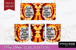 Inspirational Quote Mug Wrap - Autumn Tie Dye Mug PNG Product Image 1