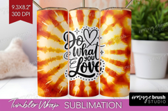 Inspirational Quote Tumbler Wrap - Autumn Tie Dye Tumbler Product Image 1
