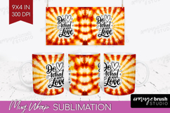 Inspirational Quote Mug Wrap - Autumn Tie Dye Mug PNG Product Image 1