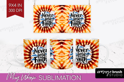 Inspirational Quote Mug Wrap - Autumn Tie Dye Mug PNG Product Image 1