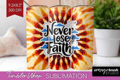Inspirational Quote Tumbler Wrap - Autumn Tie Dye Tumbler Product Image 1
