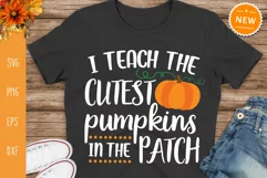Teacher Svg, I Teach The Cutes Pumpkins In The Patch Svg Product Image 1
