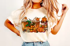 Halloween Coffee Cups PNG, Halloween PNG, Fall Coffee PNG Product Image 2