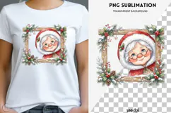 Christmas peeking character png design for T-shirts Product Image 1