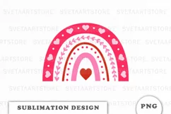 Valentine's Day Rainbow With Heart Png Product Image 1