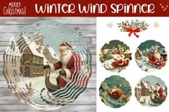 Santa Claus Wind Spinner Designs, Christmas Village PNG Product Image 1