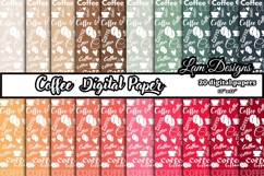 coffee digital papers, Coffee pattern, Coffee background Product Image 1