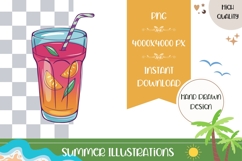 Hand Drawn Lemonade Illustration, Cartoon Lemonade PNG Product Image 1