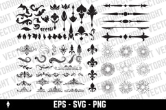Flourishing decorative elements for retro design. Product Image 1