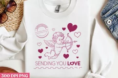 Sending You Love PNG, Valentines Day Stamps Clipart PNG Product Image 2