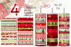 Christmas Milky Way | 4 Sublimation Skinny Tumbler Designs Product Image 1