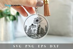 Keychain design|Wildflowers svg Product Image 1